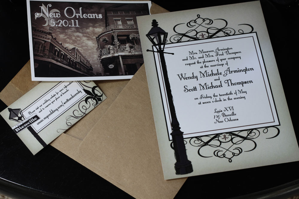 New Orleans Themed Wedding Invitations 2
